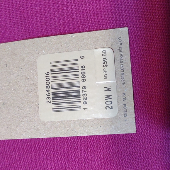 Levi's 414 Classic Straight Raspberry NWT Jeans - Picture 7 of 12